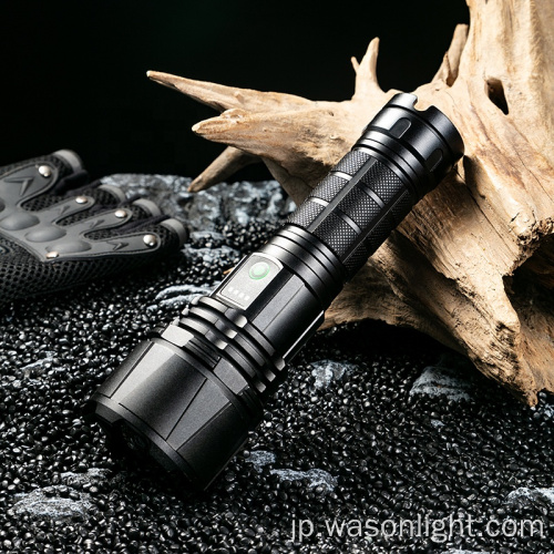 Wason Heavy Duty High Lumens XHP90屋外釣り狩りと採掘懐中電灯凸レンズズーム可能なトーチライト業界向け